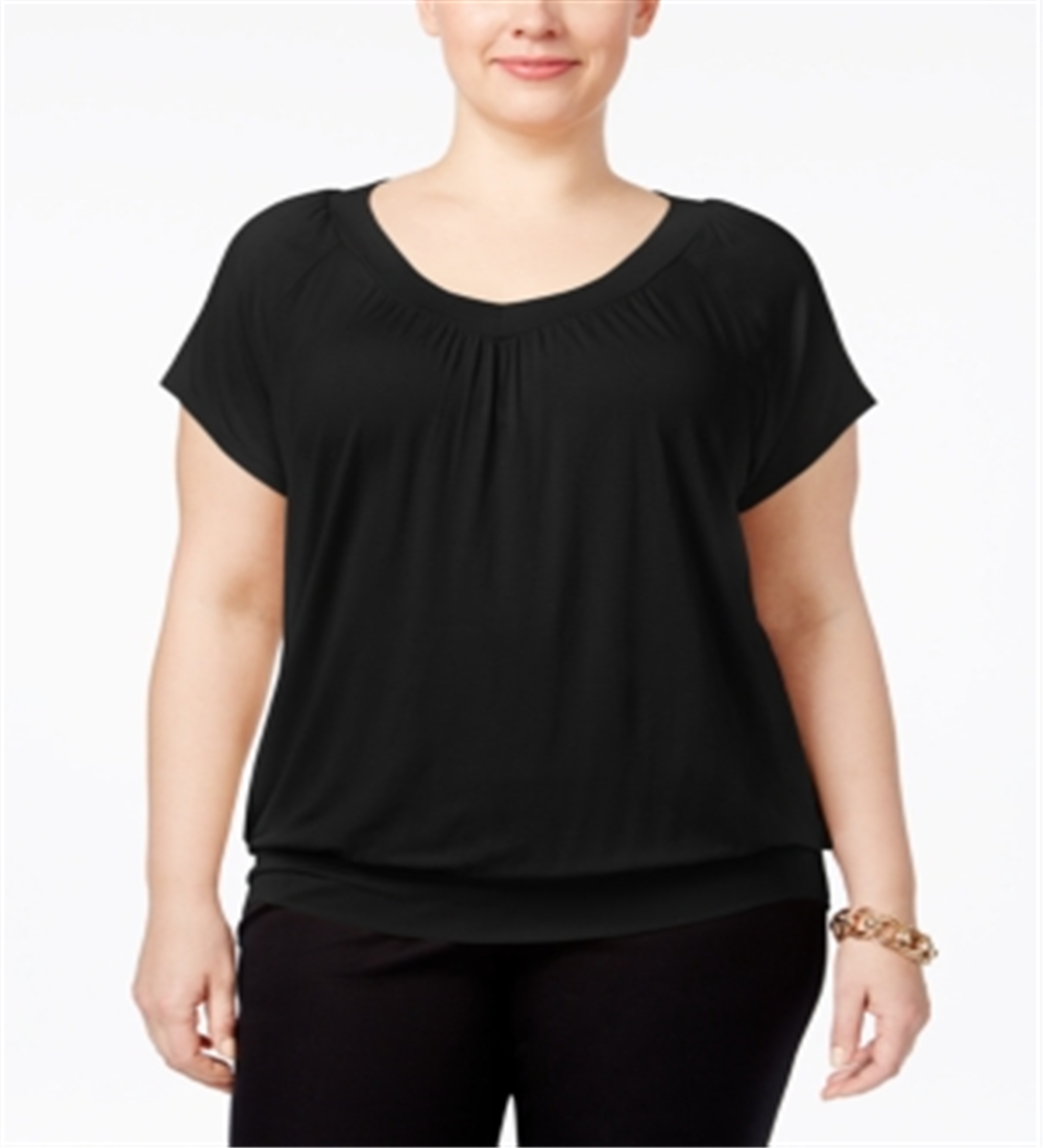 Blusa feminina JM Collection preta tamanho 2X