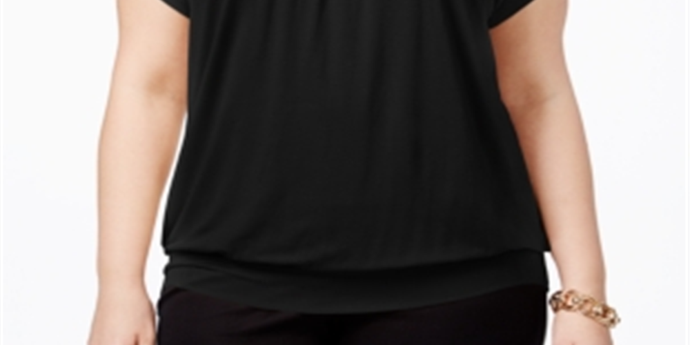 Blusa feminina JM Collection preta tamanho 2X