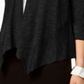 Cardigan drapeado de linho feminino Alfani, preto, tamanho XX-G