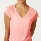 Camiseta ID Ideology Essentials Rapidry Heathered Performance Feminina Rosa Tamanho Médio
