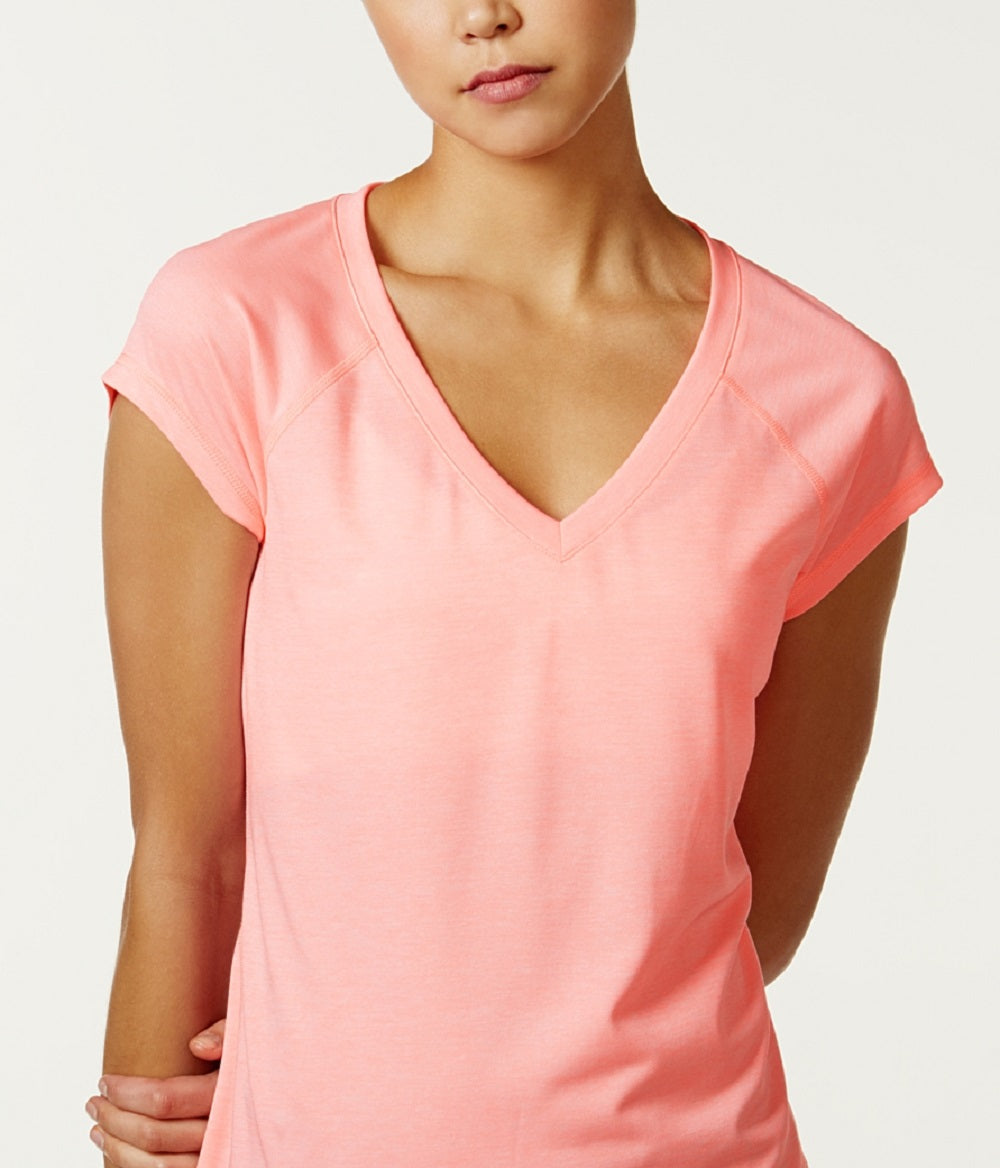 Camiseta ID Ideology Essentials Rapidry Heathered Performance Feminina Rosa Tamanho Médio