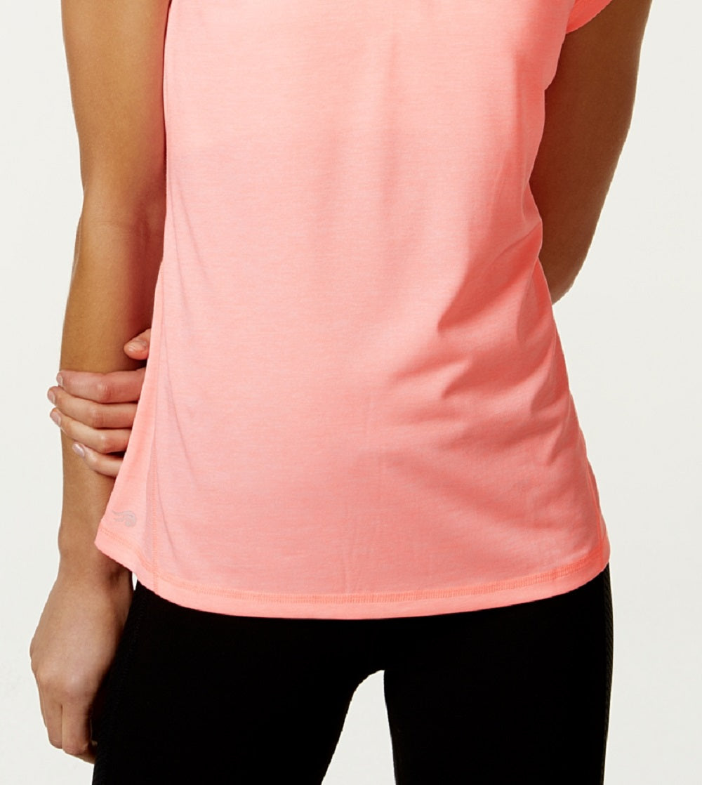 Camiseta ID Ideology Essentials Rapidry Heathered Performance Feminina Rosa Tamanho Médio