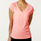 Camiseta ID Ideology Essentials Rapidry Heathered Performance Feminina Rosa Tamanho Médio