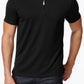 Polo Alfani Masculino Ottoman com Zíper Preto