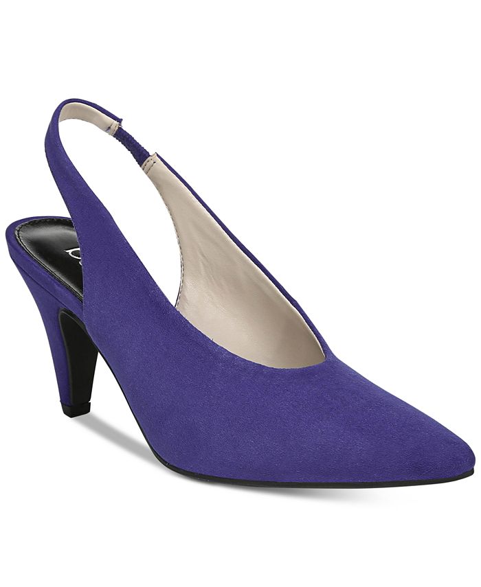 Bar III Tanya Slingback Feminino Bico Fino Azul Tamanho 7,5 M