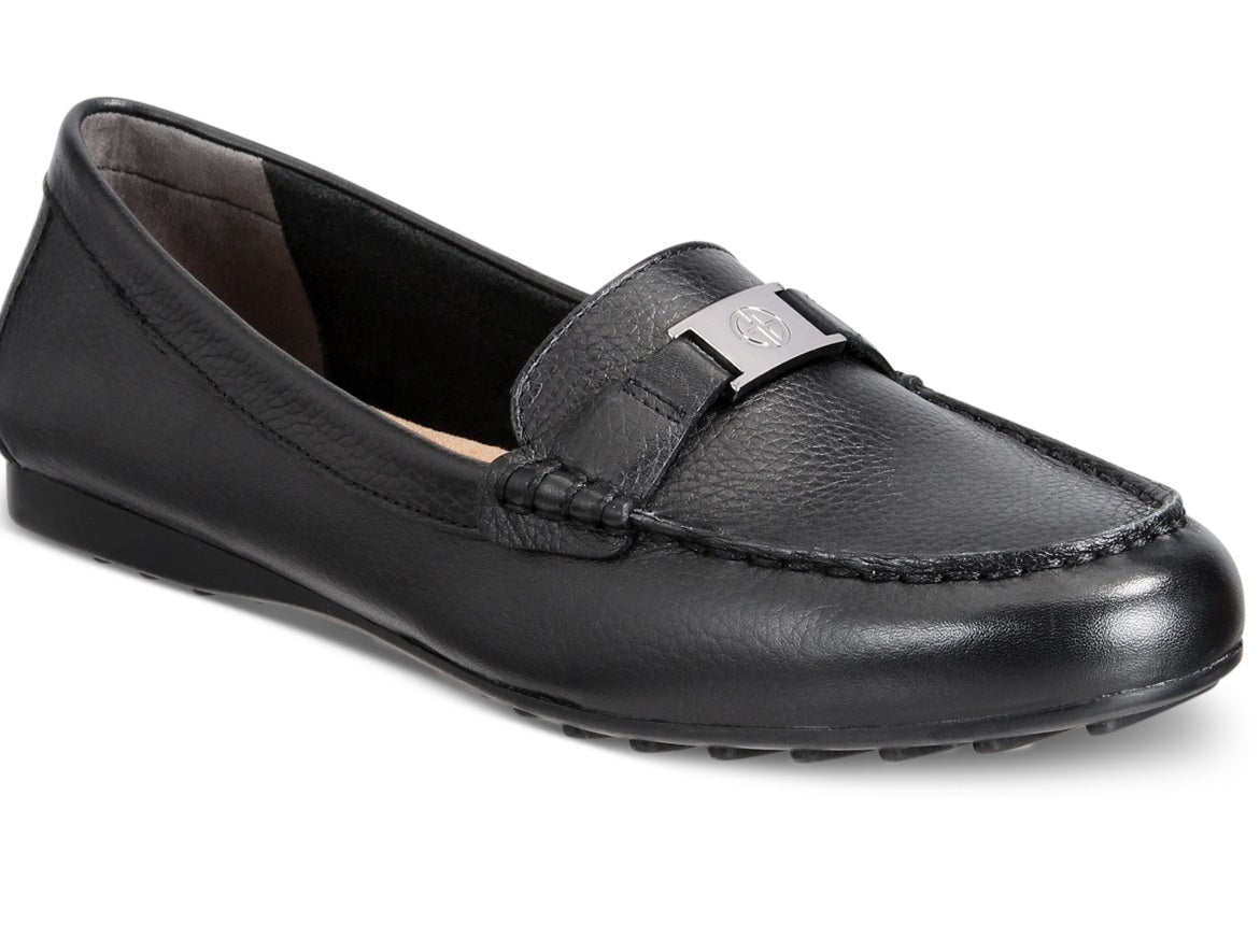 Mocassim feminino Giani Bernini Dailyn com espuma viscoelástica, preto, tamanho 5,5 M