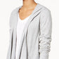 Cardigan feminino com capuz e frente aberta da INC International Concepts, cinza, tamanho extragrande