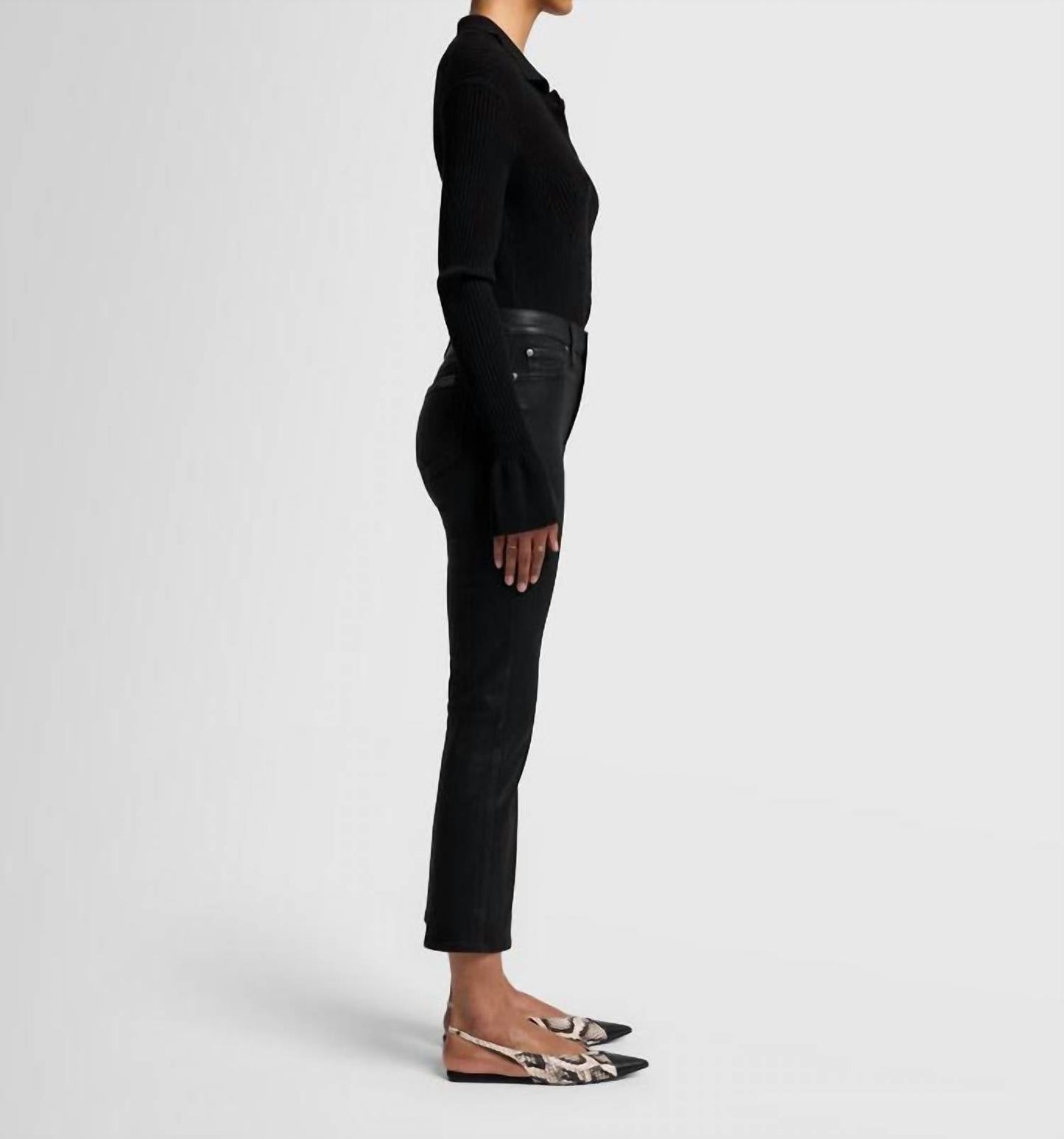 7 For All Mankind - High Waist Slim Kick Pants