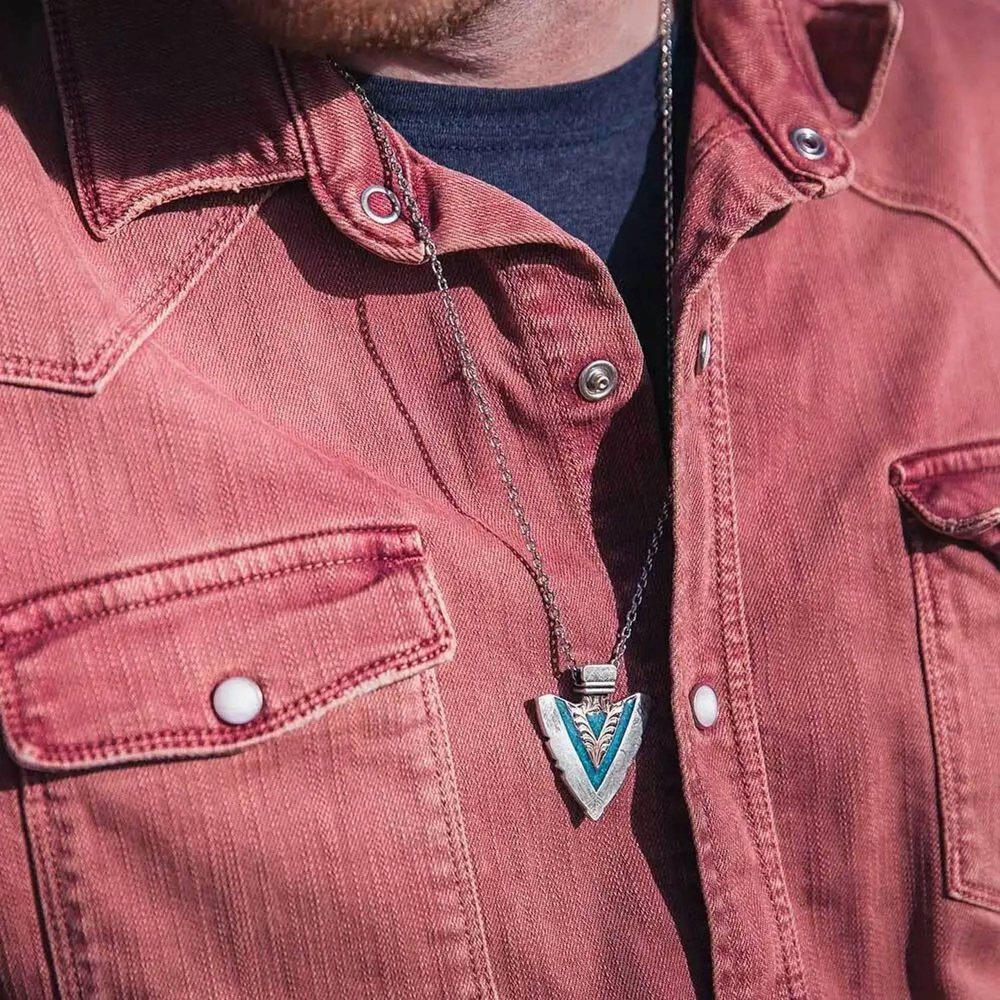 Montana Silversmiths - Inner Light Turquoise Arrowhead Necklace