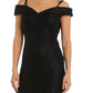 Vestido de renda ombro a ombro feminino R &amp; M Richards, preto, tamanho 8, pequeno