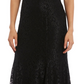 Vestido de renda ombro a ombro feminino R &amp; M Richards, preto, tamanho 14, pequeno