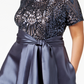 Vestido longo feminino R &amp; M Richards, cinza, tamanho 18W