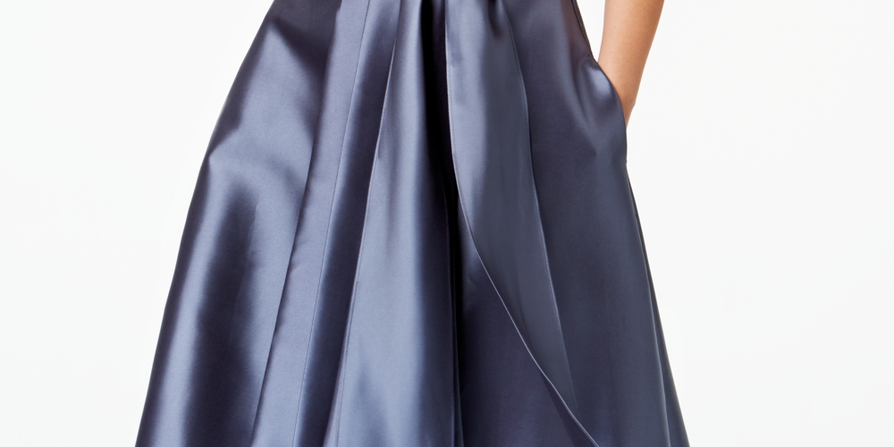 Vestido longo feminino R &amp; M Richards, cinza, tamanho 18W