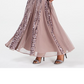 Vestido feminino R &amp; M Richards com lantejoulas e pregas, marrom, tamanho 8