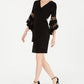Vestido envelope feminino R &amp; M Richards com strass falso, preto, tamanho 10