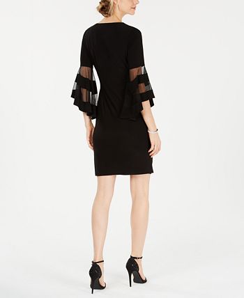 Vestido envelope feminino R &amp; M Richards com strass falso, preto, tamanho 10