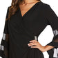 Vestido envelope feminino R &amp; M Richards com strass falso, preto, tamanho 10
