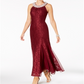 Vestido de renda feminino R &amp; M Richards com detalhes em vinho, tamanho 16
