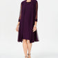 Jaqueta e vestido feminino R &amp; M Richards roxo tamanho 4 pequeno