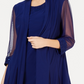 Vestido e jaqueta Duster femininos R &amp; M Richards, azul, tamanho 8