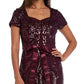 Vestido feminino R &amp; M Richards com cinto e lantejoulas, roxo, tamanho 14