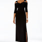 Vestido feminino R &amp; M Richards com ombros descobertos, cinza, tamanho 8
