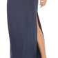 Vestido feminino R &amp; M Richards com ombros descobertos, cinza, tamanho 14