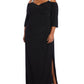 Vestido feminino R &amp; M Richards com decote em V e ombros descobertos, cinza, tamanho 22W