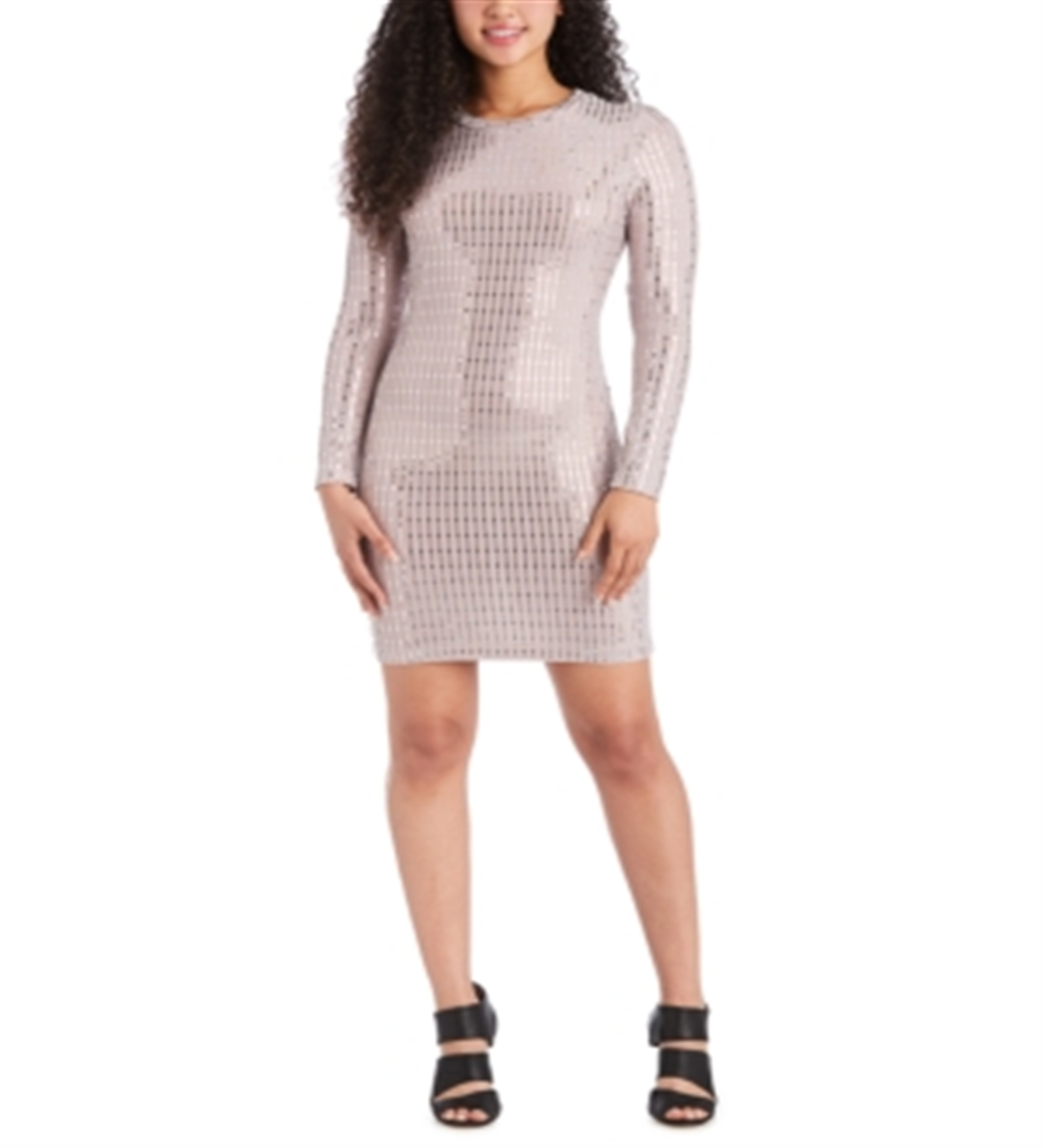 Vestido Bodycon Júnior Metálico Morgan &amp; Company Marrom Tamanho P