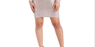 Vestido Bodycon Júnior Metálico Morgan &amp; Company Marrom Tamanho P