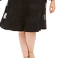 Vestido de festa e coquetel com decote em V da R&amp;M Richards, preto, tamanho 20W