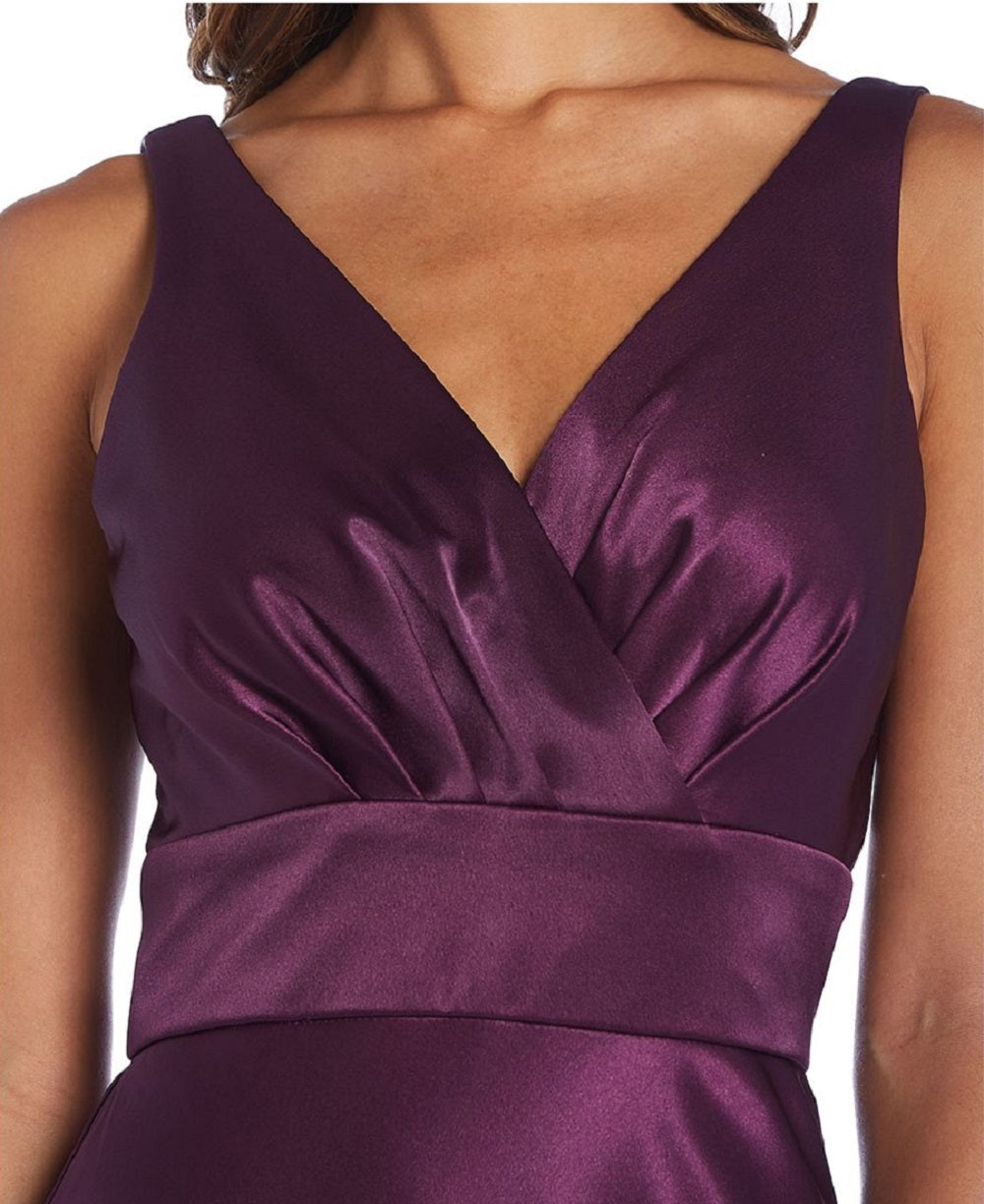 Vestido de cetim feminino Nightway, roxo, tamanho 12
