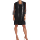 Vestido e jaqueta femininos R&amp;M Richards com detalhes em vinho, tamanho 10P