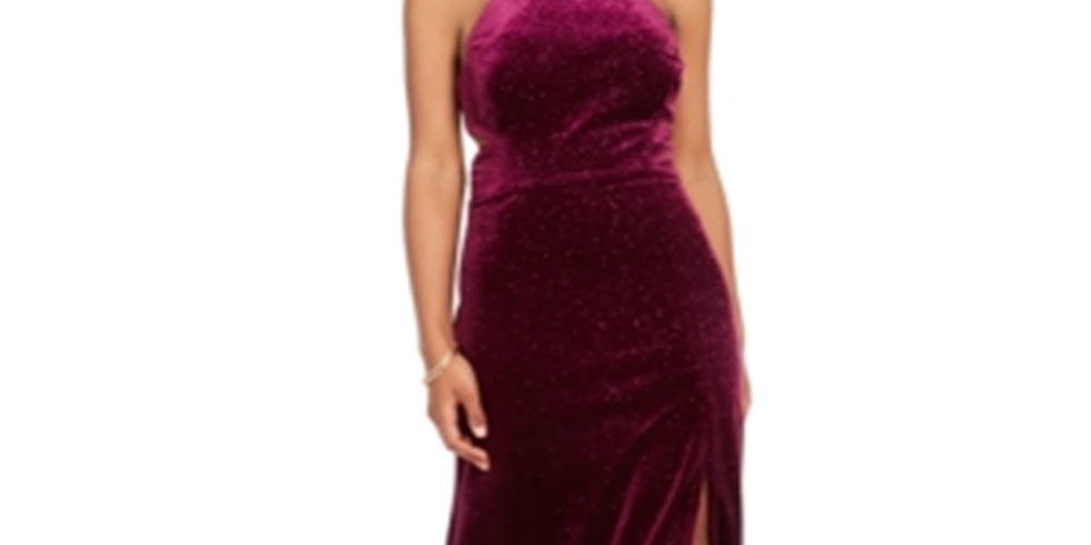 Vestido de festa infantil de veludo com glitter Morgan &amp; Co., vermelho, tamanho 9