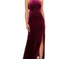 Vestido longo de festa feminino Morgan &amp; Co. com glitter, vermelho, tamanho 13