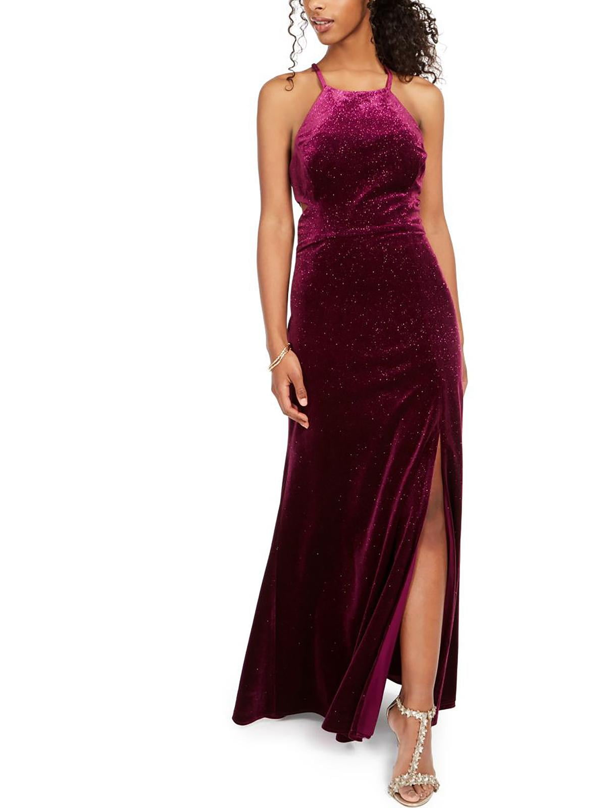 Vestido longo de festa feminino Morgan &amp; Co. com glitter, vermelho, tamanho 13