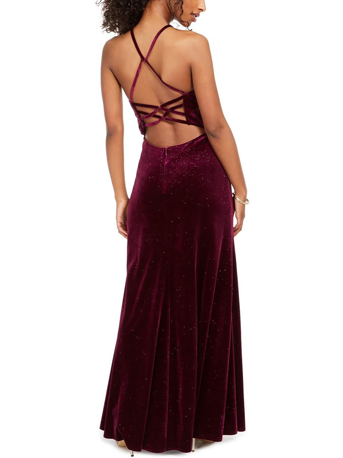 Vestido longo de festa feminino Morgan &amp; Co. com glitter, vermelho, tamanho 13