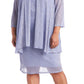 Vestido e jaqueta de malha amassada feminina R &amp; M Richards, azul, tamanho 10, pequena