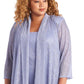 Vestido e jaqueta de malha amassada feminina R &amp; M Richards, azul, tamanho 10, pequena