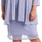 Vestido e jaqueta de malha amassada feminina R &amp; M Richards, azul, tamanho 10, pequena