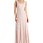 Vestido com contas e jaqueta flyaway feminino R &amp; M Richards, rosa, tamanho 6