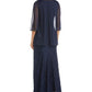 Vestido com contas e jaqueta esvoaçante feminino R &amp; M Richards, laranja, tamanho 8
