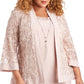 R &amp; M Richards Vestido e Jaqueta Soutache Feminino Rosa Tamanho 14W