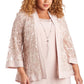 R &amp; M Richards Vestido e Jaqueta Soutache Feminino Rosa Tamanho 16W