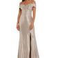 Vestido feminino Nightway metálico ombro a ombro marrom tamanho 4 pequeno