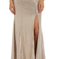 Vestido metálico tomara que caia feminino Nightway marrom tamanho 10 Petite