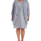 Vestido e jaqueta de renda femininos R &amp; M Richards, roxo, tamanho 14W