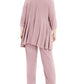 Jaqueta feminina com renda e top e calça R&amp;M Richards, rosa, tamanho 20W