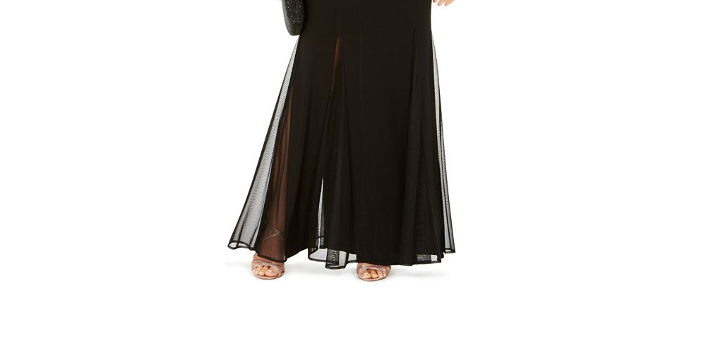 Vestido Geo Illusion Feminino Nightway Azul Tamanho 8 Petite