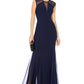 Vestido Geo Illusion Feminino Nightway Azul Tamanho 8 Petite